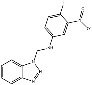 N-(1H-1,2,3-BENZOTRIAZOL-1-YLMETHYL)-4-FLUORO-3-NITROANILINE Struktur