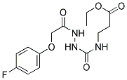 ETHYL 3-((N-(2-(4-FLUOROPHENOXY)ACETYLAMINO)CARBAMOYL)AMINO)PROPANOATE Struktur