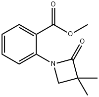 METHYL 2-(3,3-DIMETHYL-2-OXO-1-AZETANYL)BENZENECARBOXYLATE Struktur