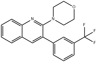 2-MORPHOLINO-3-[3-(TRIFLUOROMETHYL)PHENYL]QUINOLINE Struktur