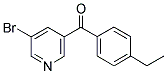 3-BROMO-5-(4-ETHYLBENZOYL)PYRIDINE Struktur