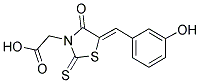 [(5Z)-5-(3-HYDROXYBENZYLIDENE)-4-OXO-2-THIOXO-1,3-THIAZOLIDIN-3-YL]ACETIC ACID Struktur