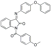 3-(AZA(4-PHENOXYPHENYL)METHYLENE)-1-((4-METHOXYPHENYL)CARBONYL)INDOLIN-2-ONE Struktur