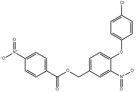 4-(4-CHLOROPHENOXY)-3-NITROBENZYL 4-NITROBENZENECARBOXYLATE Struktur