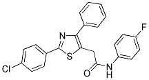 2-[2-(4-CHLOROPHENYL)-4-PHENYL-1,3-THIAZOL-5-YL]-N-(4-FLUOROPHENYL)ACETAMIDE Struktur