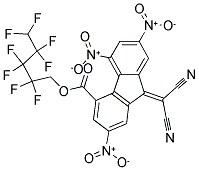 2,2,3,3,4,4,5,5-OCTAFLUOROPENTYL 9-(DICYANOMETHYLIDENE)-2,5,7-TRINITRO-9H-FLUORENE-4-CARBOXYLATE Struktur