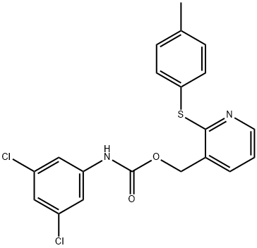 (2-[(4-METHYLPHENYL)SULFANYL]-3-PYRIDINYL)METHYL N-(3,5-DICHLOROPHENYL)CARBAMATE Struktur