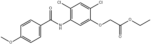 ETHYL 2-(2,4-DICHLORO-5-[(4-METHOXYBENZOYL)AMINO]PHENOXY)ACETATE Struktur