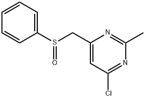 (6-CHLORO-2-METHYL-4-PYRIMIDINYL)METHYL PHENYL SULFOXIDE Struktur