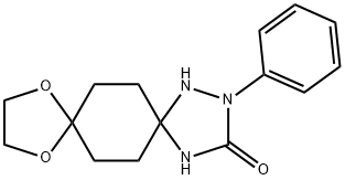 2-PHENYL-9,12-DIOXA-1,2,4-TRIAZADISPIRO[4.2.4.2]TETRADECAN-3-ONE Struktur