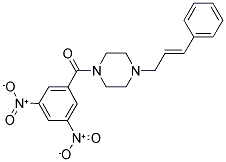 3,5-DINITROPHENYL 4-(3-PHENYLPROP-2-ENYL)PIPERAZINYL KETONE Struktur