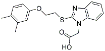 (2-([2-(3,4-DIMETHYLPHENOXY)ETHYL]THIO)-1H-BENZIMIDAZOL-1-YL)ACETIC ACID Struktur