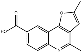 2,4-DIMETHYL-FURO[3,2-C]QUINOLINE-8-CARBOXYLIC ACID Struktur