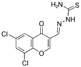 6,8-DICHLORO-4H-CHROMEN-4-ONE-3-CARBOXALDEHYDE THIOSEMICARBAZIDE Struktur