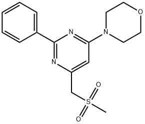 4-(6-[(METHYLSULFONYL)METHYL]-2-PHENYL-4-PYRIMIDINYL)MORPHOLINE Struktur