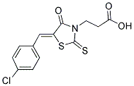 3-[5-(4-CHLORO-BENZYLIDENE)-4-OXO-2-THIOXO-THIAZOLIDIN-3-YL]-PROPIONIC ACID Struktur