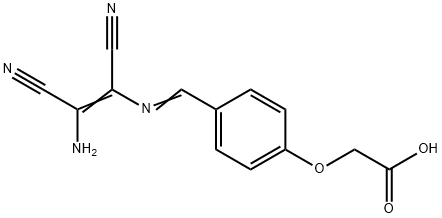 2-(4-(4-AMINO-2-AZA-3,4-DINITRILOBUTA-1,3-DIENYL)PHENOXY)ACETIC ACID Struktur