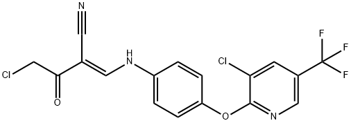 2-(2-CHLOROACETYL)-3-(4-([3-CHLORO-5-(TRIFLUOROMETHYL)-2-PYRIDINYL]OXY)ANILINO)ACRYLONITRILE Struktur