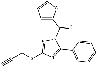 5-PHENYL-3-PROP-2-YNYLTHIO(1,2,4-TRIAZOLYL) 2-THIENYL KETONE Struktur