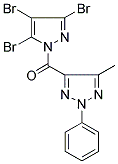 (5-METHYL-2-PHENYL-2H-1,2,3-TRIAZOL-4-YL)(3,4,5-TRIBROMO-1H-PYRAZOL-1-YL)METHANONE Struktur