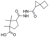 1,2,2-TRIMETHYL-3-([2-(SPIRO[2.3]HEX-1-YLCARBONYL)HYDRAZINO]CARBONYL)CYCLOPENTANECARBOXYLIC ACID Struktur