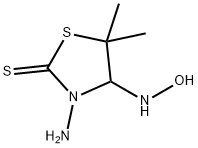 3-AMINO-4-(HYDROXYAMINO)-5,5-DIMETHYL-1,3-THIAZOLIDINE-2-THIONE Struktur