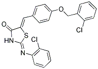 (2Z,5Z)-5-{4-[(2-CHLOROBENZYL)OXY]BENZYLIDENE}-2-[(2-CHLOROPHENYL)IMINO]-1,3-THIAZOLIDIN-4-ONE Struktur