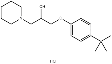 1-(4-TERT-BUTYLPHENOXY)-3-PIPERIDIN-1-YLPROPAN-2-OL HYDROCHLORIDE Struktur