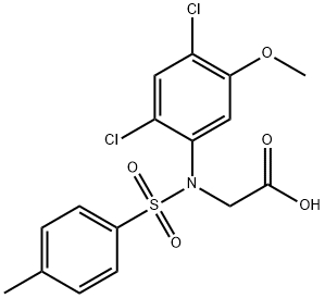 2-(2,4-DICHLORO-5-METHOXY[(4-METHYLPHENYL)SULFONYL]ANILINO)ACETIC ACID Struktur