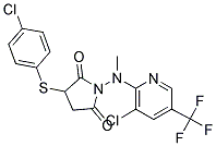 3-[(4-CHLOROPHENYL)SULFANYL]-1-[[3-CHLORO-5-(TRIFLUOROMETHYL)-2-PYRIDINYL](METHYL)AMINO]DIHYDRO-1H-PYRROLE-2,5-DIONE Struktur