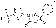 2-[(4-METHYLPHENYL)SULFONYL]-N-[5-(TRIFLUOROMETHYL)-1,3,4-THIADIAZOL-2-YL]ACETAMIDE Struktur