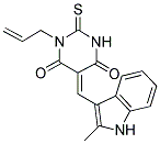 (5E)-1-ALLYL-5-[(2-METHYL-1H-INDOL-3-YL)METHYLENE]-2-THIOXODIHYDROPYRIMIDINE-4,6(1H,5H)-DIONE Struktur