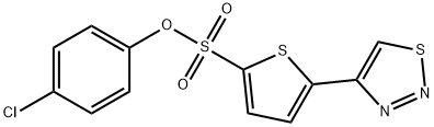 4-CHLOROPHENYL 5-(1,2,3-THIADIAZOL-4-YL)-2-THIOPHENESULFONATE Struktur