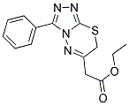 ETHYL 2-(3-PHENYL-1,2,4-TRIAZOLO[3,4-D]2H-3,5,6-THIADIAZIN-5-YL)ACETATE Struktur