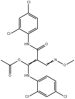 1,3-BIS(2,4-DICHLOROANILINO)-2-[(METHOXYIMINO)METHYL]-3-OXO-1-PROPENYL ACETATE Struktur