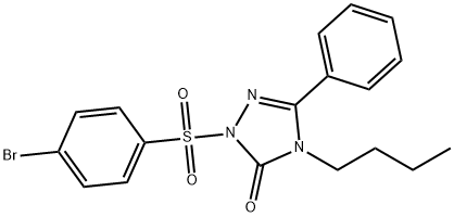 2-[(4-BROMOPHENYL)SULFONYL]-4-BUTYL-5-PHENYL-2,4-DIHYDRO-3H-1,2,4-TRIAZOL-3-ONE Struktur