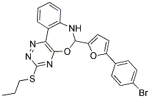 6-[5-(4-BROMOPHENYL)-2-FURYL]-3-(PROPYLTHIO)-6,7-DIHYDRO[1,2,4]TRIAZINO[5,6-D][3,1]BENZOXAZEPINE