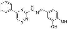 3,4-DIHYDROXYBENZALDEHYDE (5-PHENYL-1,2,4-TRIAZIN-3-YL)HYDRAZONE Struktur