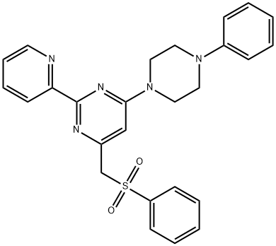 4-(4-PHENYLPIPERAZINO)-6-[(PHENYLSULFONYL)METHYL]-2-(2-PYRIDINYL)PYRIMIDINE Struktur