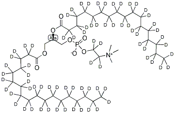 1,2-DISTEAROYL-D70-SN-GLYCERO-3-PHOSPHOCHOLINE-1,1,2,2-D4 Struktur