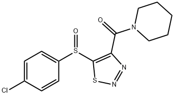 (5-[(4-CHLOROPHENYL)SULFINYL]-1,2,3-THIADIAZOL-4-YL)(PIPERIDINO)METHANONE Struktur