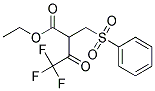 ETHYL 4,4,4-TRIFLUORO-3-OXO-2-[(PHENYLSULFONYL)METHYL]BUTANOATE Struktur