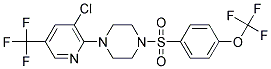 4-(3-CHLORO-5-(TRIFLUOROMETHYL)(2-PYRIDYL))-1-((4-(TRIFLUOROMETHOXY)PHENYL)SULFONYL)PIPERAZINE Struktur