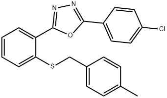 2-(4-CHLOROPHENYL)-5-(2-[(4-METHYLBENZYL)SULFANYL]PHENYL)-1,3,4-OXADIAZOLE Struktur