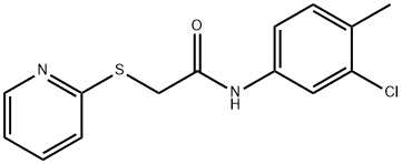 N-(3-CHLORO-4-METHYLPHENYL)-2-(2-PYRIDINYLSULFANYL)ACETAMIDE Struktur