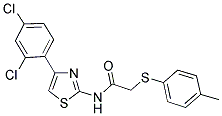 N-[4-(2,4-DICHLOROPHENYL)-1,3-THIAZOL-2-YL]-2-[(4-METHYLPHENYL)SULFANYL]ACETAMIDE Struktur