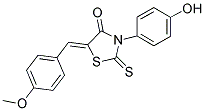 (5Z)-3-(4-HYDROXYPHENYL)-5-(4-METHOXYBENZYLIDENE)-2-THIOXO-1,3-THIAZOLIDIN-4-ONE Struktur