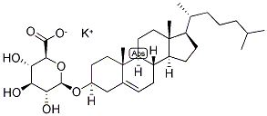 5-CHOLESTEN-3BETA-OL-3-(O->1BETA)-D-GLUCOPYRANOSIDURONIC ACID POTASSIUM Struktur