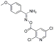 O1-[(2,5-DICHLORO-3-PYRIDYL)CARBONYL]-4-METHOXYBENZENE-1-CARBOHYDROXIMAMIDE Struktur