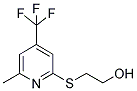 2-([6-METHYL-4-(TRIFLUOROMETHYL)-2-PYRIDYL]THIO)ETHAN-1-OL Struktur